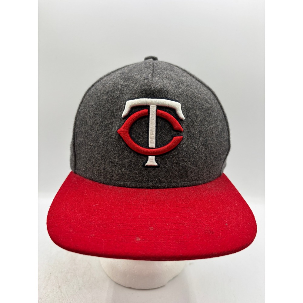 Minnesota Twins New Era 9Fifty Classic Melt Wool Gray/Red MLB Strapback Hat OSFM